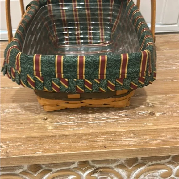 Longaberger Brown Holiday Cheer Basket with Green Liner - Picture 11 of 16